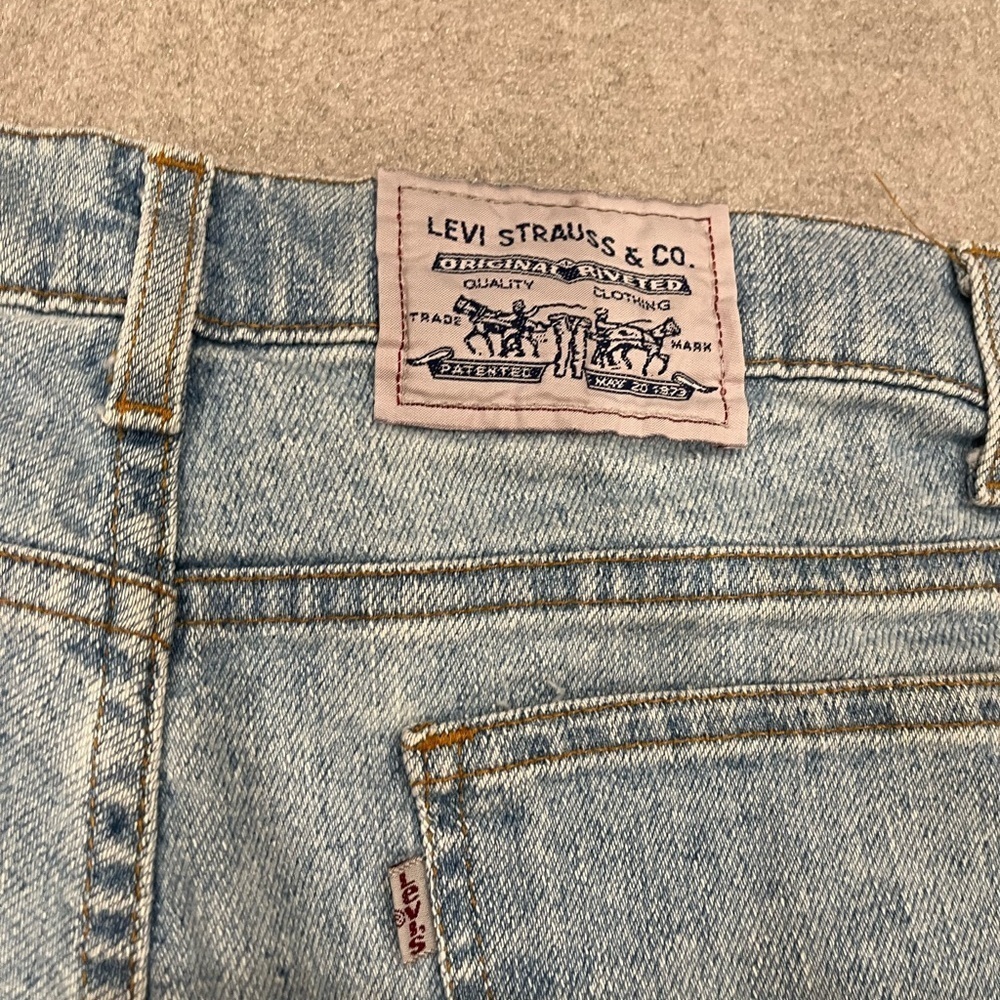 [W34L29]VTG Levi Strauss Signature Flex Denim Light Wash Taper Jeans Classic - Picture 9 of 9
